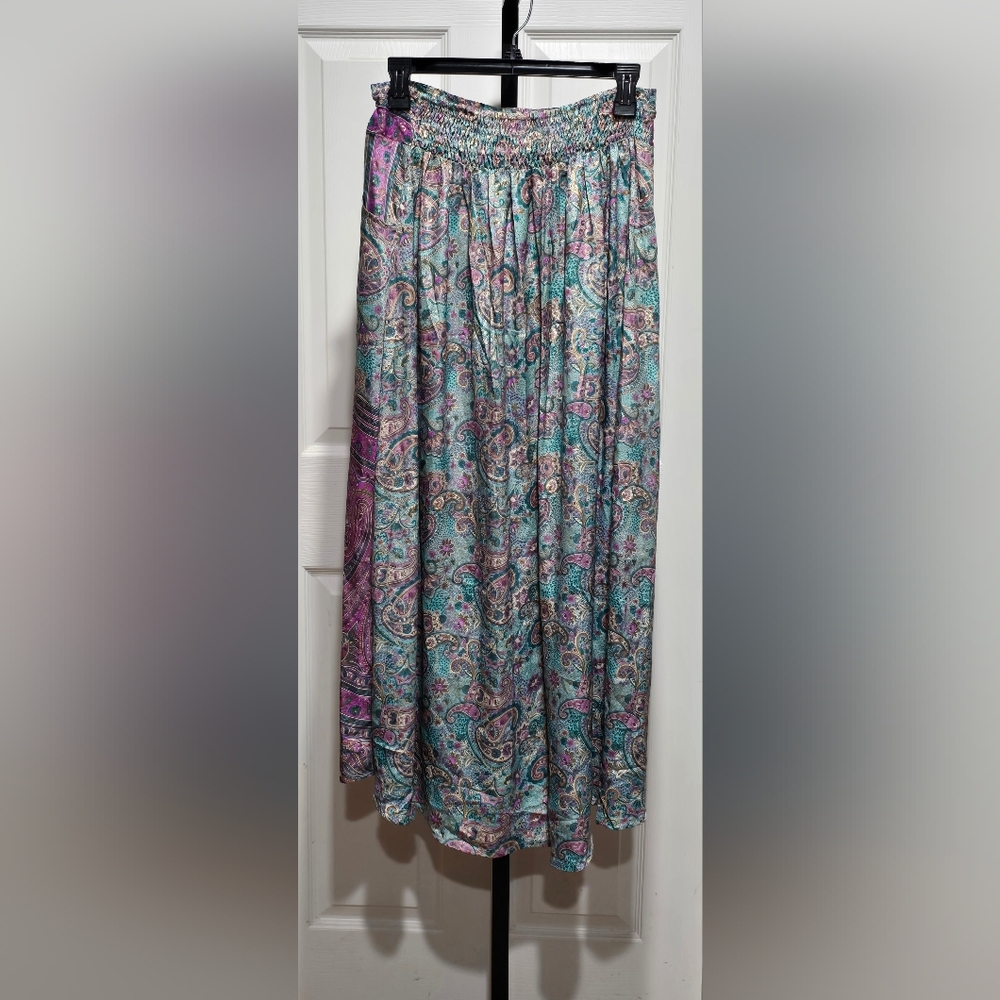 Cienna Colorful Paisley Boho Maxi Skirt - Picture 7 of 11